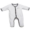Pyjama velours Blanc Gris Babyfan taille 3 mois