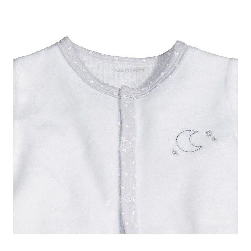 Pyjama velours Blanc-Lune Céleste taille naissance