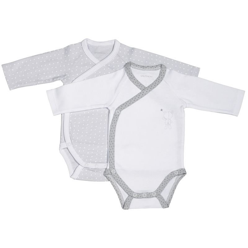 Bodies Blanco Gris Lote de 2 Céleste talla 3 mesesCéleste