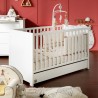 140x70 Lettino trasformabile a soppalco Bianco