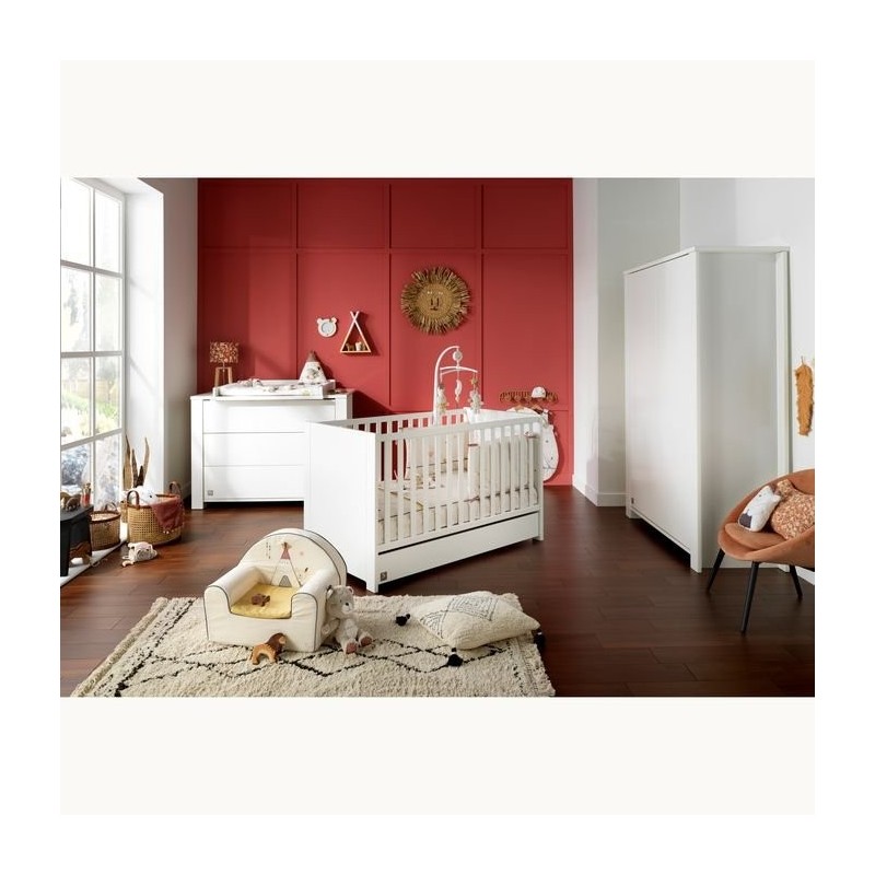 140x70 Lettino trasformabile a soppalco Bianco