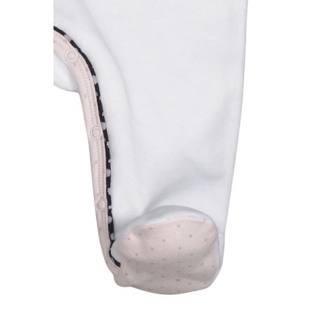 Lot De 2 Bodies Bébé 3 Mois Sauthon – Blanc Et Rose, 100% Coton, Manches Longues, Forme Croisée Pratique