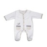 Pyjama velours Blanc taille 3 mois Timouki