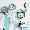Pyjama velours Blanc Bleu ciel New Lazare taille 3 mois
