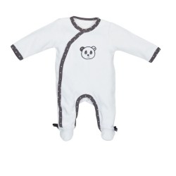 Pyjama velours Blanc noir taille 3 mois Chao Chao