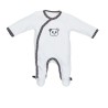 Pyjama aus Samt Weiß Schwarz Größe 3 Monate Chao Chao