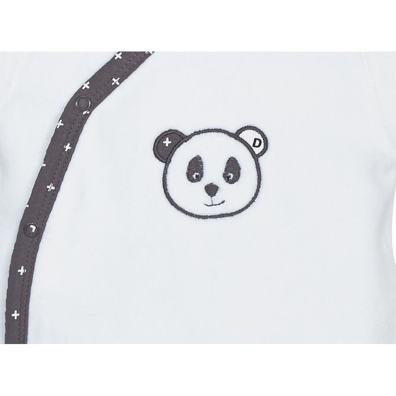 Pyjama aus Samt Weiß Schwarz Größe 3 Monate Chao Chao