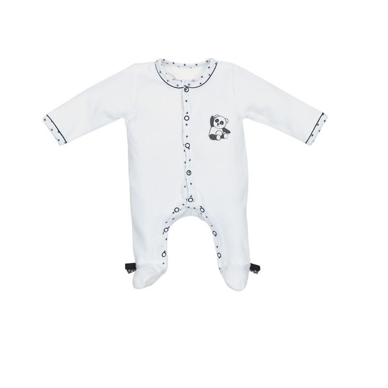 Pyjama aus Samt Weiß Größe 3 Monate Chao Chao