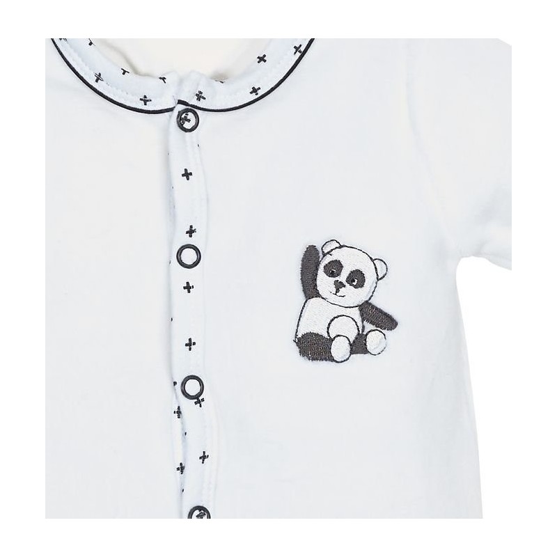 Pyjama aus Samt Weiß Größe 3 Monate Chao Chao