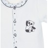 Pyjama aus Samt Weiß Größe 3 Monate Chao Chao