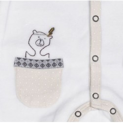 Pyjama velours Blanc Timouki taille naissance