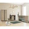 Letto 140x70 trasformabile in 90x200 e 140x200 Nova Grigio Vulcano