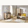 Letto 140x70 trasformabile in 90x200 e 140x200 Nova Grigio Vulcano