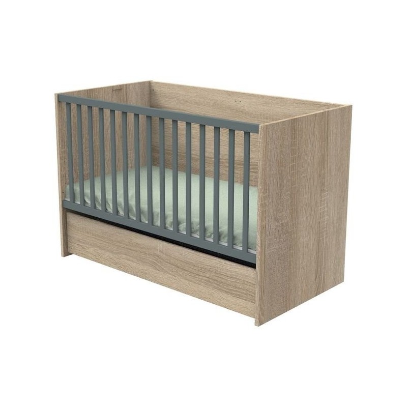 Letto 140x70 trasformabile in 90x200 e 140x200 Nova Grigio Vulcano