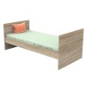 Letto 140x70 trasformabile in 90x200 e 140x200 Nova Grigio Vulcano