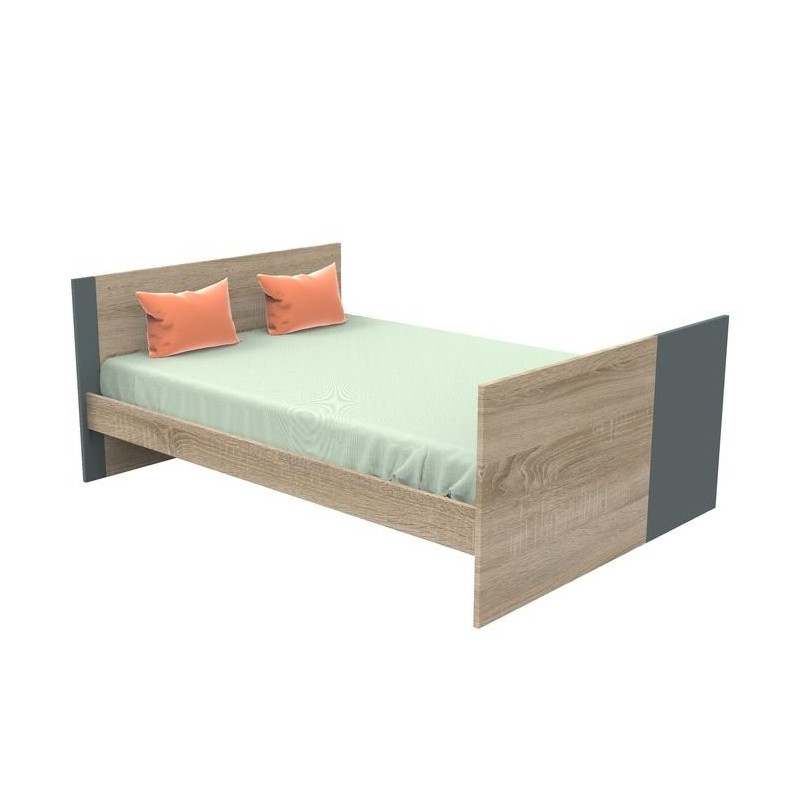 Letto 140x70 trasformabile in 90x200 e 140x200 Nova Grigio Vulcano