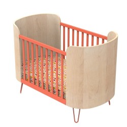 Little big bed 140x70 pieds fil Corail Galopin