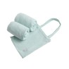 Juego de 2 sábanas bajeras ovaladas para cama 140x70 Sauthon Original Aqua Blue