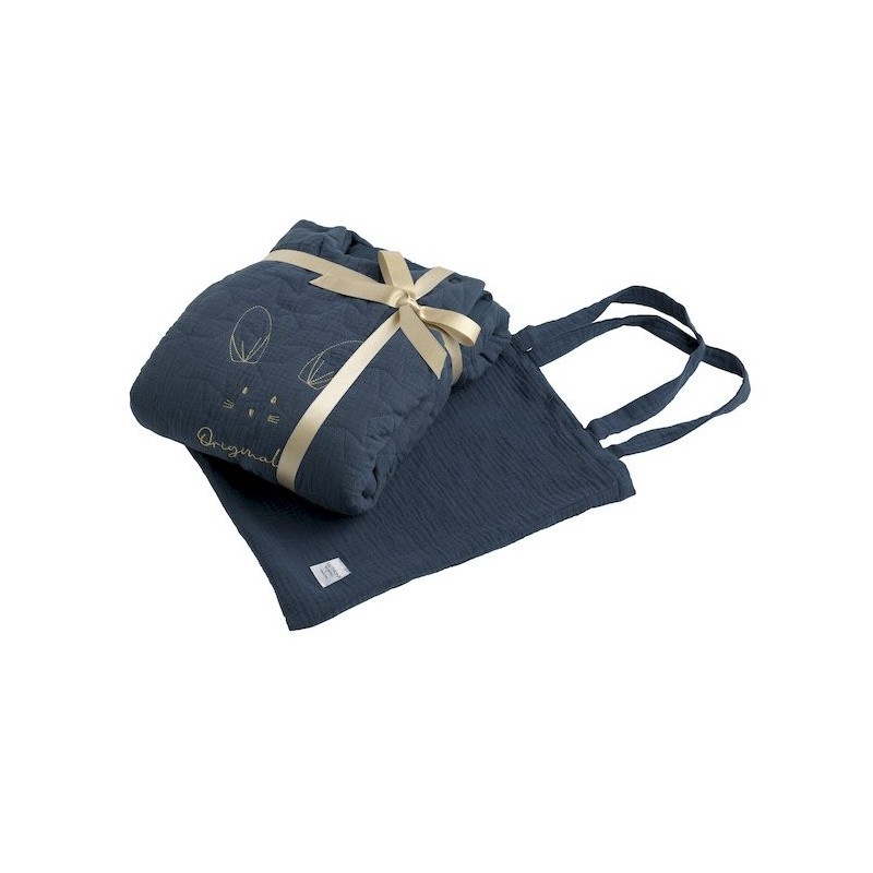 Schlafsack großes Modell Sauthon Original Saphirblau