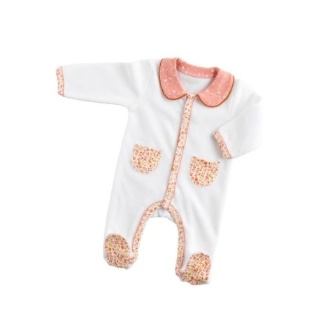 Pyjama naissance avec col motif floral Esmée