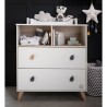Duo lit 120x60 + commode Oslo boutons gouttes