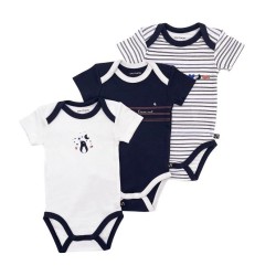 Combinaison Bébé Baby Gap - 3-6 Mois (12-17 Lbs) - Blanc à Pois Gris Poissons - Manches Courtes - Neuf Avec étiquette