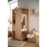 DUO LIT CHAMBRE TRANSFORMABLE + ARMOIRE UP CHENE DORE