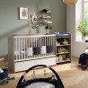 DUO LIT CHAMBRE TRANSFORMABLE ETAGERE + ARMOIRE UP CHENE SILEX