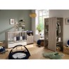 DUO BED SET (CONVERTIBLE BED + WARDROBE) IN SILEX OAK