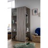 DUO BED SET (CONVERTIBLE BED + WARDROBE) IN SILEX OAK