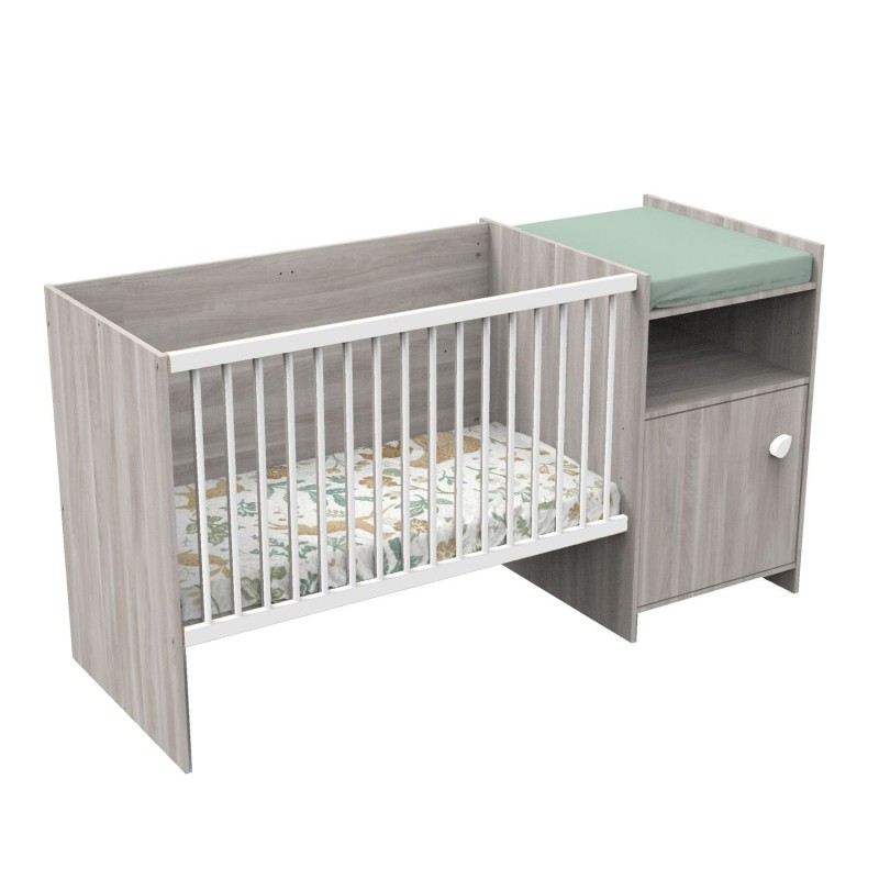 DUO BED SET (CONVERTIBLE BED + WARDROBE) IN SILEX OAK