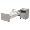 DUO BED SET (CONVERTIBLE BED + WARDROBE) IN SILEX OAK