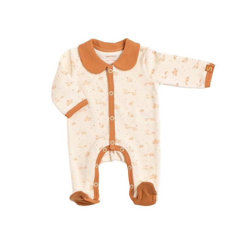Pyjama naissance avec col Orsino