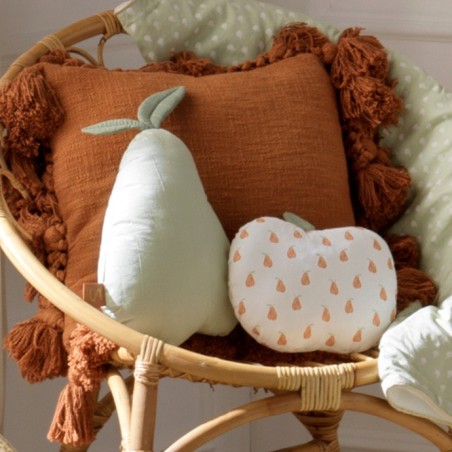 Coussin Décoratif Tête De Lapin Esmée - 30x30 Cm - Décoration Chambre Bébé Ou Enfant - Lavable