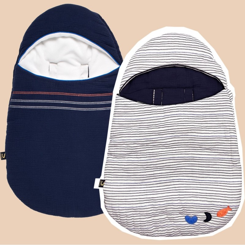 Pack de viaje: Nido de ángel + Nido de ángel de invierno 5 lazos - 0-3 meses