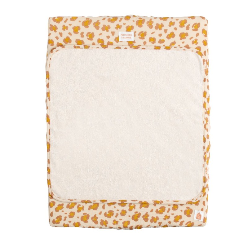 Changing pad with a double-layer cotton gauze cover and a Petit Chou towel