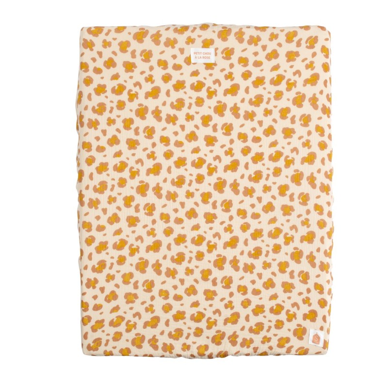 Cambiador con funda de gasa doble de algodón y toallita Petit Chou