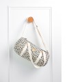 Borsa a tracolla in garza di cotone leopardata