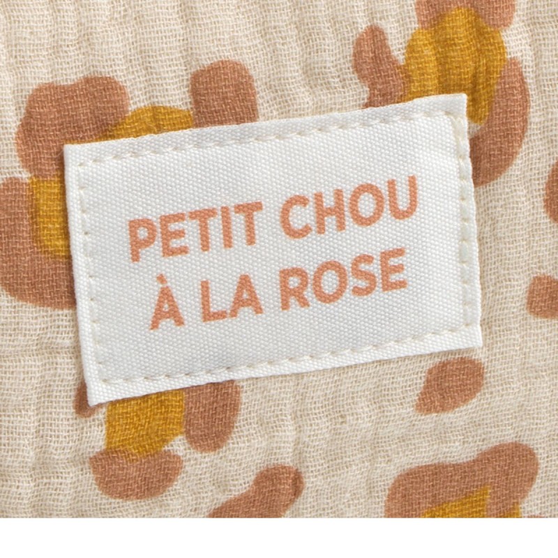 Neceser de gasa de algodón con estampado de leopardo de Petit Chou