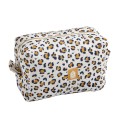 Neceser de gasa de algodón con estampado de leopardo