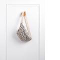 Leopard-print cotton gauze fanny pack