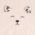 Leopard-print ribbed velour and sherpa baby blanket