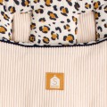 Saco de bebé con 5 broches, de pana y con interior de gasa de algodón, estampado de leopardo