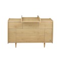 Sliding changing table for XXL 5-drawer chest of drawers in vintage oak finish, My Love