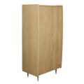 Armoire 2 portes avec poignées dorées décor bois chêne vintage My Love