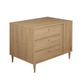 Mobile per bambini in elegante legno di quercia con vani portaoggetti su 3 lati