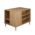 Mobile per bambini in elegante legno di quercia con vani portaoggetti su 3 lati