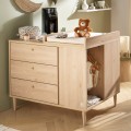 Mobile per bambini in elegante legno di quercia con vani portaoggetti su 3 lati