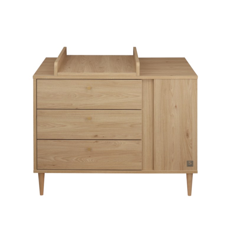 Multi-position changing table for a freestanding baby dresser