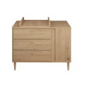 Multi-position changing table for a freestanding baby dresser